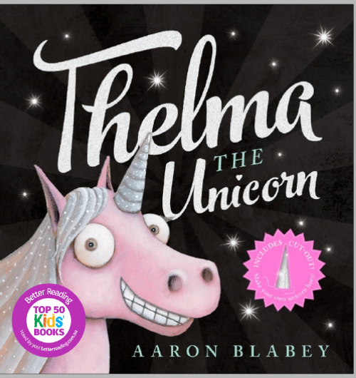 Thelma the Unicorn with Unicorn Horn