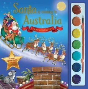 Santa is Coming to Australia Paint with Glitter