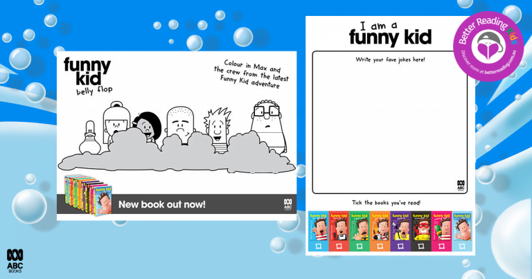 Laugh your head off with this hilarious activity pack from Funny Kid: Belly Flop by Matt Stanton
