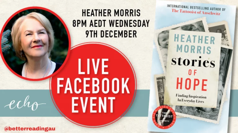 Live Book Event: Heather Morris, Author of Stories of Hope