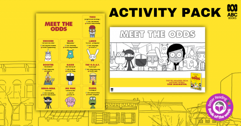 Cartoon character colouring:  Enjoy colouring fun from The Odds by Matt Stanton