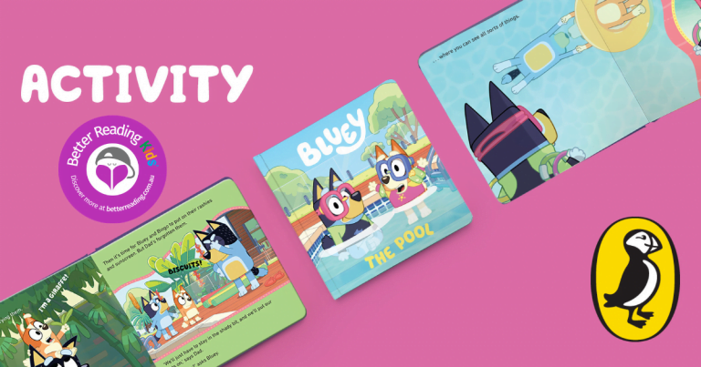 A splash of colour: Colouring activity from Bluey: The Pool