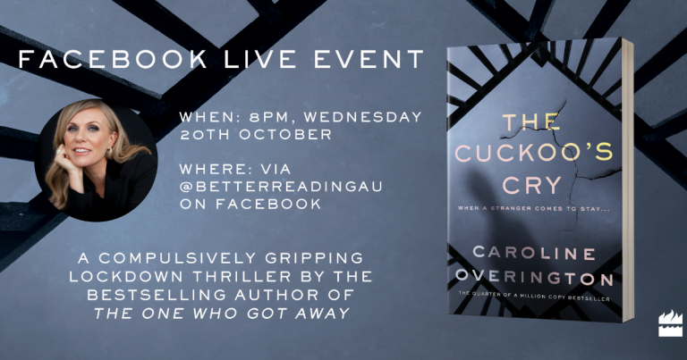 Live Book Event: Caroline Overington, Author of The Cuckoo’s Cry