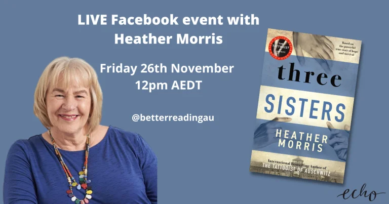 Live Book Event: Heather Morris, Author of Three Sisters