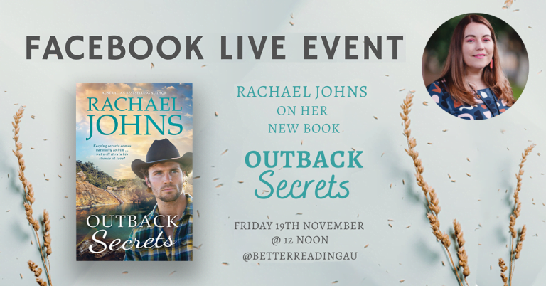 Live Book Event: Rachael Johns, Author of Outback Secrets