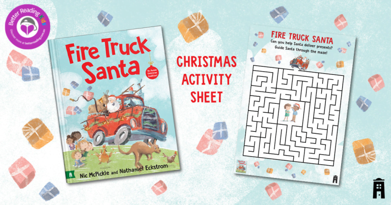 Christmas Activity Sheet: Fire Truck Santa by Nic McPickle, illustrated by Nathaniel Eckstrom