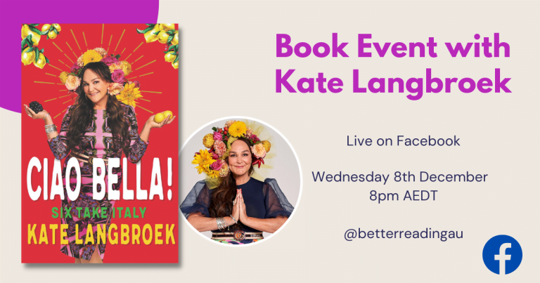 Live Book Event: Kate Langbroek, Author of Ciao Bella!