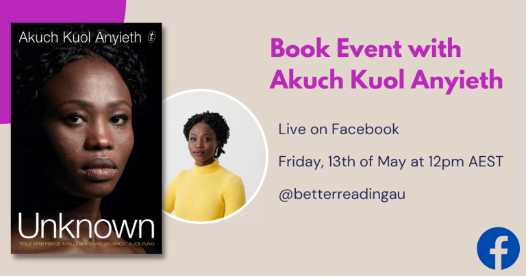 Live Book Event: Akuch Kuol Anyieth, Author of Unknown: A Refugee’s Story