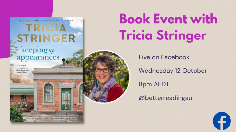 Live Book Event: Tricia Stringer, Author of Keeping Up Appearances