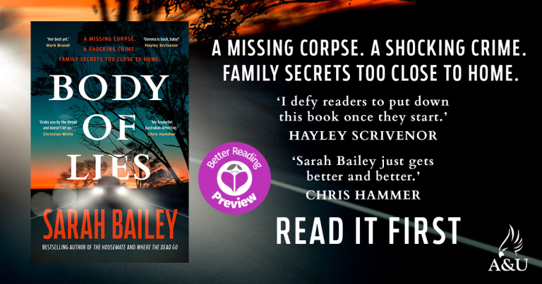 Better Reading Preview: Body of Lies by Sarah Bailey