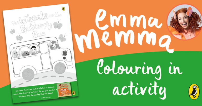 Colouring Activity: Emma Memma: The Wheels on the Butterfly Bus