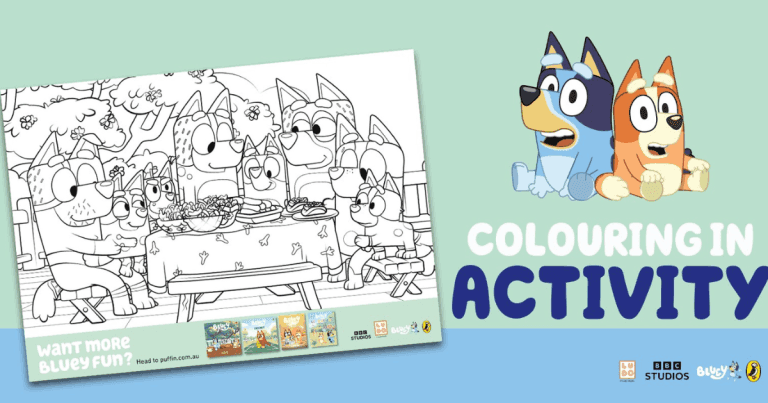 Colouring Activity: Bluey BBQ