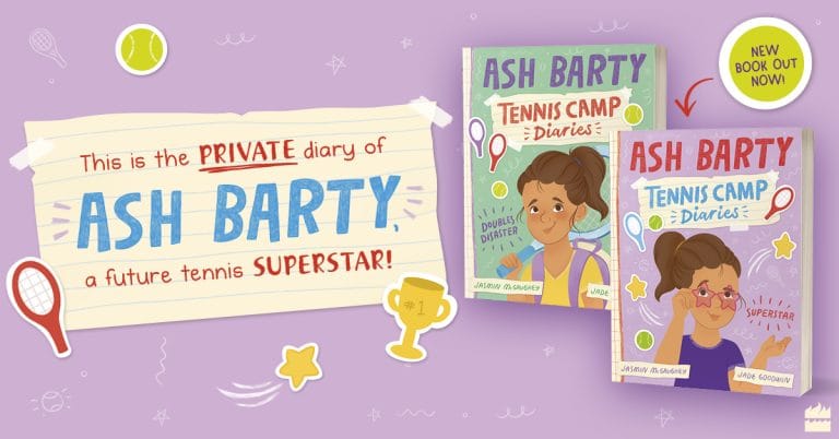 Discover the Tennis Camp Diaries Series by Ash Barty and Jasmin McGaughey, Illustrated by Jade Goodwin